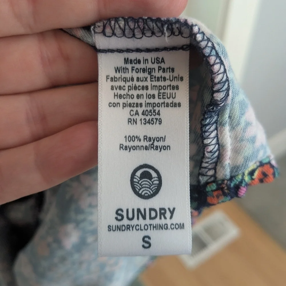 Sundry Mini Field Dress In Deep Navy